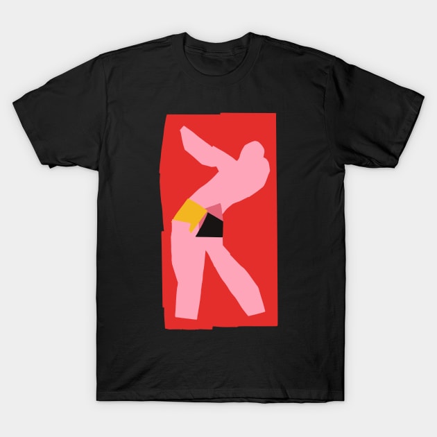 Small Dancer on Red Background Artwork T-Shirt by isstgeschichte